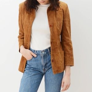 Vintage Brown Suede Womens Jacket